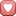 White heart in red square